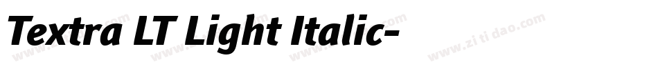 Textra LT Light Italic字体转换